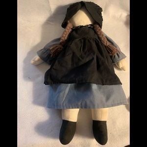 COPY - Vintage Midwest Handmade Cloth Faceless Amish Doll Signed Hollys Handspu…